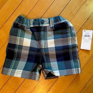NWT Tea Collection plaid shorts - 18-24 months